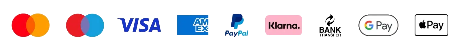Payment methods accepted